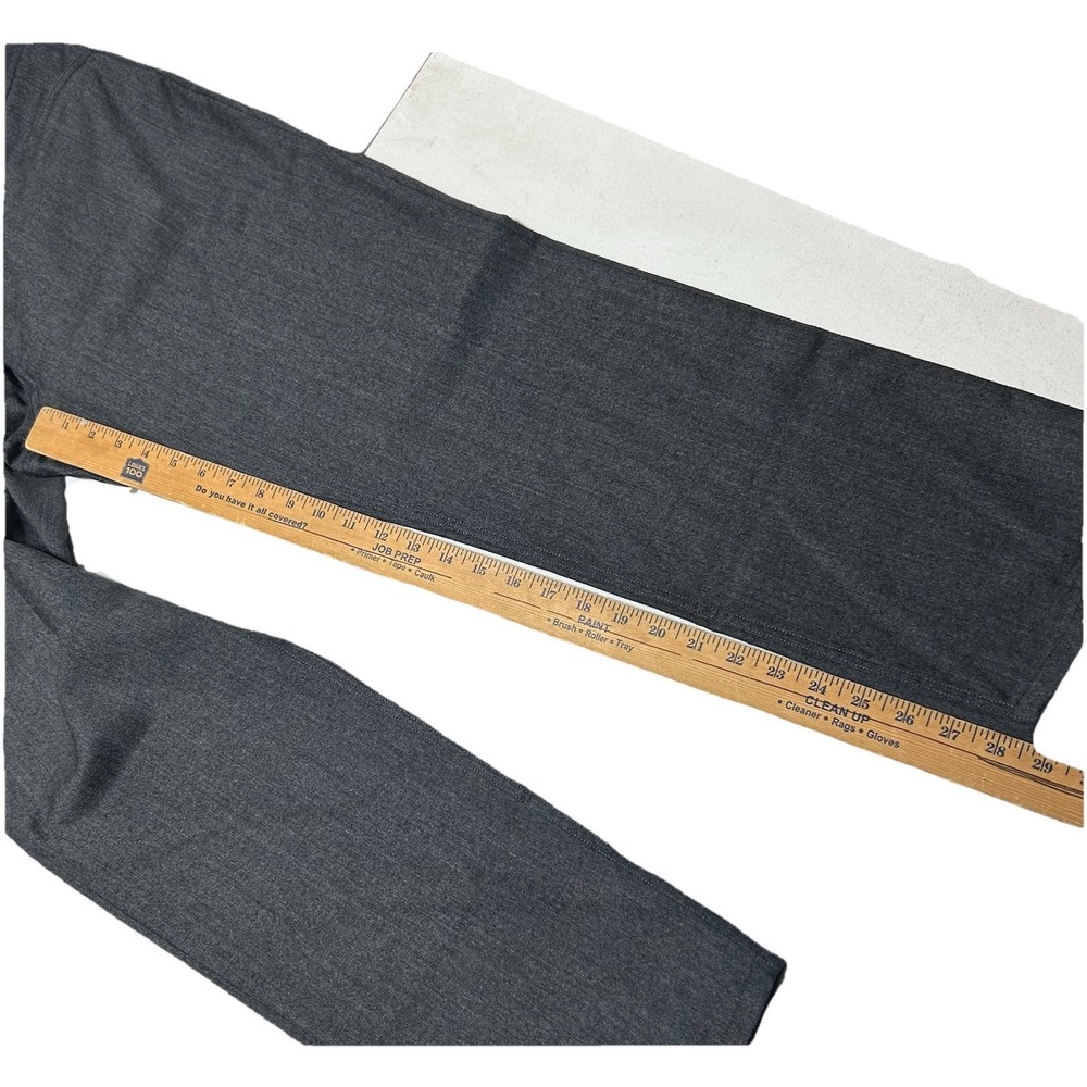 Theory Pants Chino Men Gray 100% Wool Flat Front Straight Leg SZ 36 X 28.5 - Picture 5 of 6